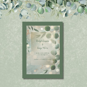 Romantic Sage Green Eucalyptus Wedding Invitation