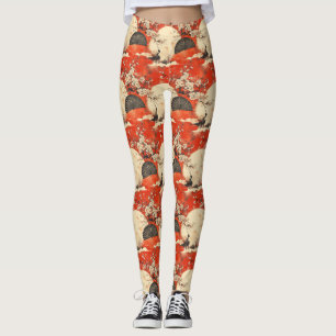 Romantic Sakura Kimono Couple Pattern (1) Leggings