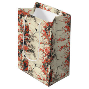 Romantic Sakura Kimono Couple Pattern (2) Medium Gift Bag