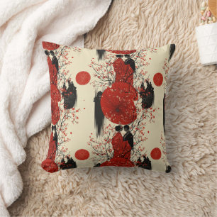 Romantic Sakura Kimono Couple Pattern (4) Cushion