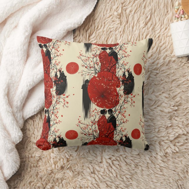 Romantic Sakura Kimono Couple Pattern (4) Cushion (Blanket)