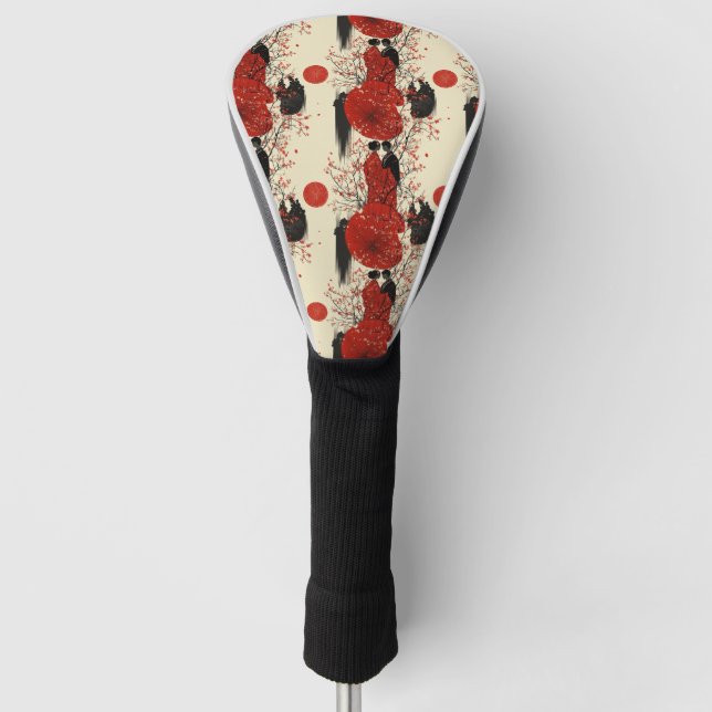 Romantic Sakura Kimono Couple Pattern (4) Golf Head Cover (Front)