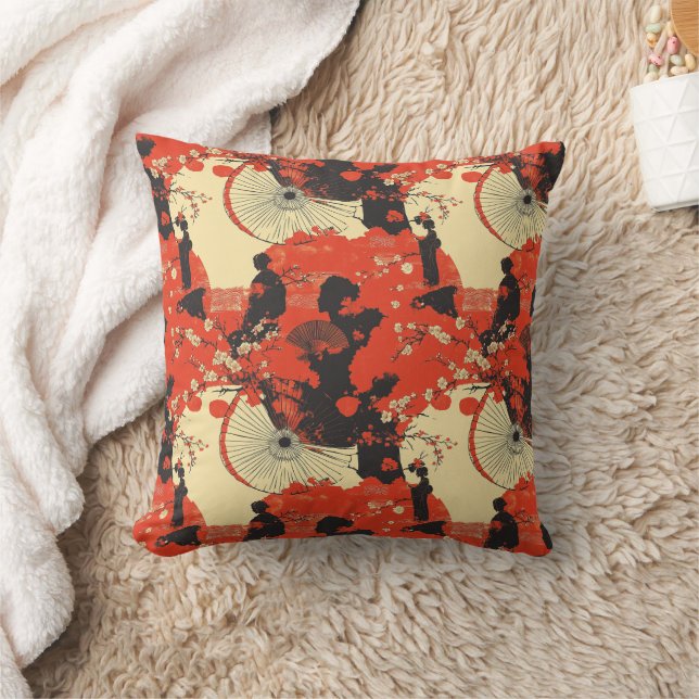 Romantic Sakura Kimono Couple Pattern (5) Cushion (Blanket)