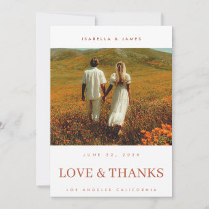 Romantic Save The Date Thank You Card