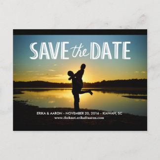 Romantic Save the Date Wedding Postcard