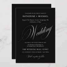 Romantic Script Calligraphy Simple & Chic Wedding