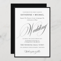 Romantic Script Calligraphy Simple & Chic Wedding