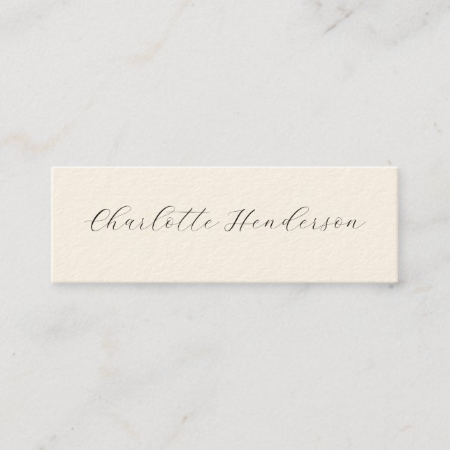 Romantic Script Graduation Announcement Name Card (Front)