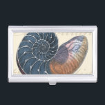 Romantic Seashell Business Card Holder<br><div class="desc">Do you live far away from the beach? No problem! Get this romantic seashell painting so you can image yourself sitting on a peaceful beach on a warm sunny day. This piece of art romanticises the sea and the little waves which will leave you yearning for a visit the beach....</div>