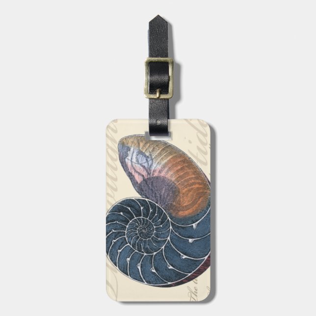 Romantic Seashell Luggage Tag (Front Vertical)