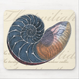 Romantic Seashell Mouse Pad