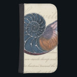Romantic Seashell Samsung S4 Wallet Case<br><div class="desc">Do you live far away from the beach? No problem! Get this romantic seashell painting so you can image yourself sitting on a peaceful beach on a warm sunny day. This piece of art romanticises the sea and the little waves which will leave you yearning for a visit the beach....</div>