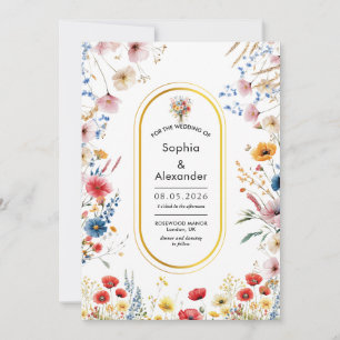 Romantic Seaside spring  Blossom wedding Invitation