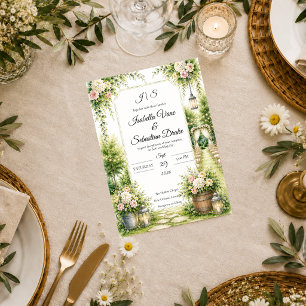 Romantic Secret Garden Elegance Wedding  Invitation