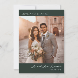 Romantic Sepia Vintage Photo Thank You Card
