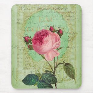Romantic Shabby Chic Rose Victorian Style Mousepad
