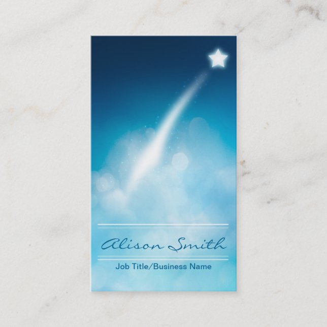 Romantic Shooting star business card (Front)