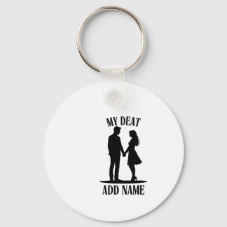Romantic Silhouette Duo with Dramatic Art Vibe Key Ring