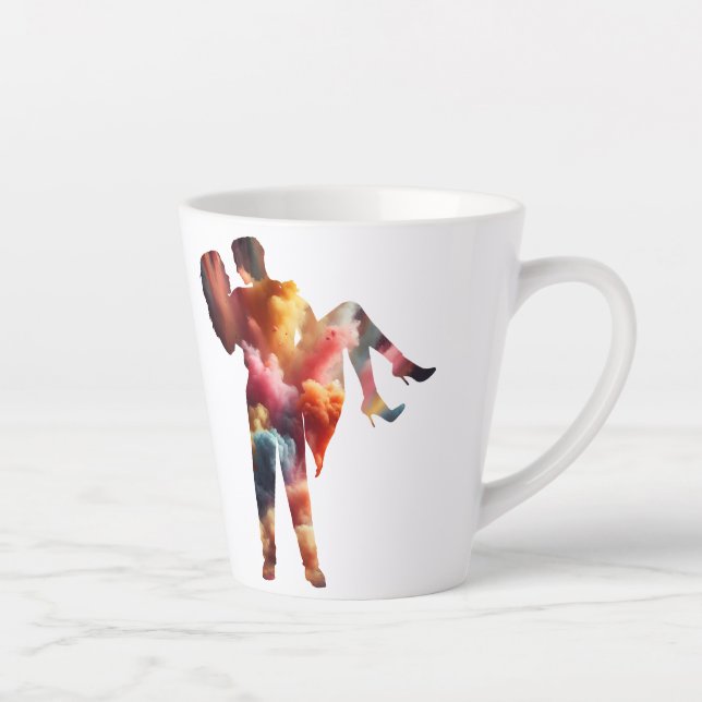 Romantic Silhouette Love Explosion Mug – Vibrant A (Right)