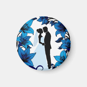 Romantic Silhouette of a Couple Magnet