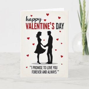 Romantic Silhouette Valentines Card