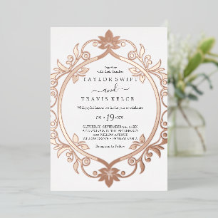 Romantic Silver Foil Flourish Wedding