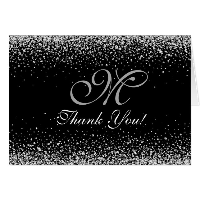 Romantic Silver Glitter Nightsky (Front Horizontal)