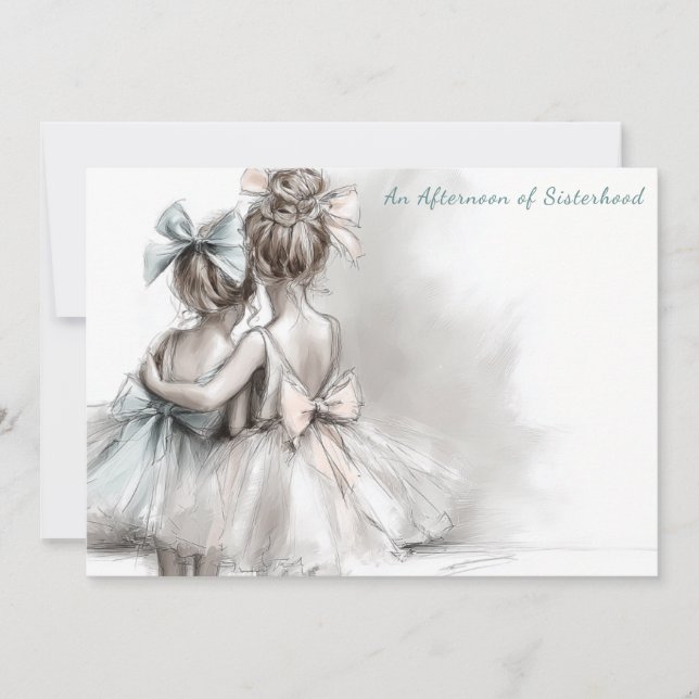 Romantic Sister Day Tea Afternoon Invitation (Front)