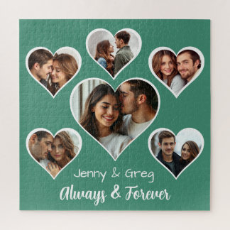Romantic Six Photo Template  Jigsaw Puzzle