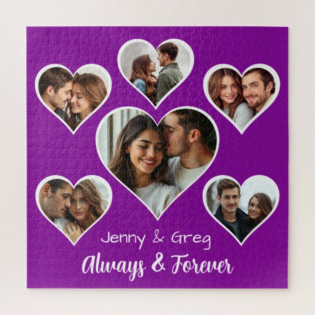Romantic Six Photo Template  Jigsaw Puzzle (Vertical)