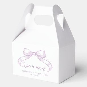 Romantic Sketched Bow   Lilac Love is Sweet  Favour Box