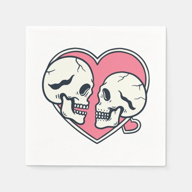 Romantic Skull Pink 12 Napkin (Front)