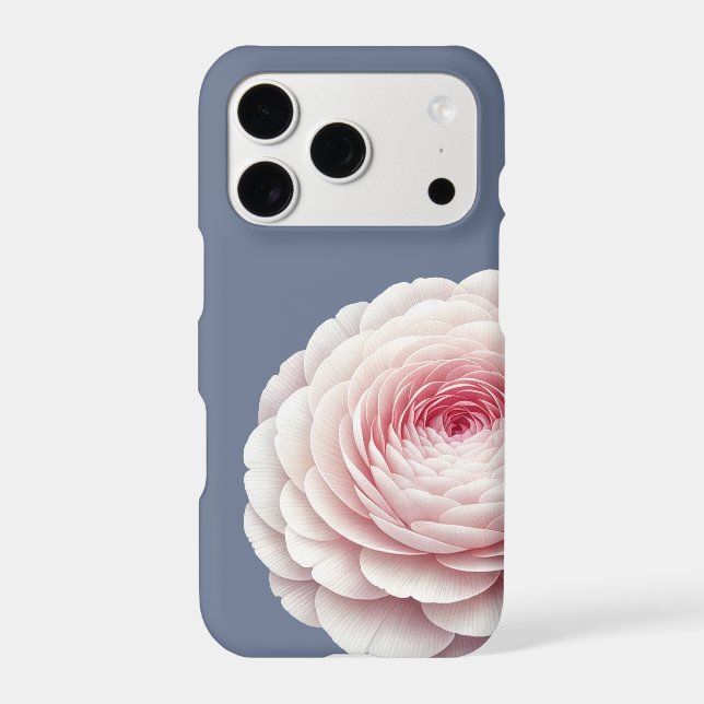 Romantic Slate Blue Blush Floral (Back)