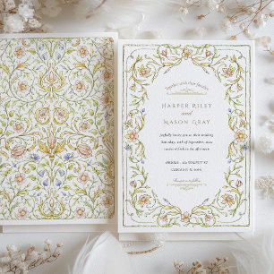 Romantic Soft Floral Garden Wedding Invitation