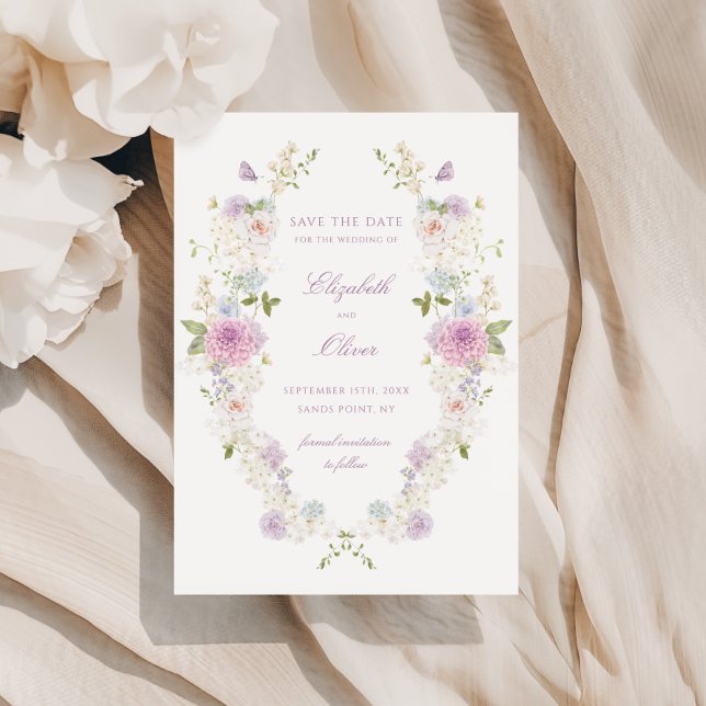 Romantic Soft Pastel Floral Wedding Save The Date (Creator Uploaded)