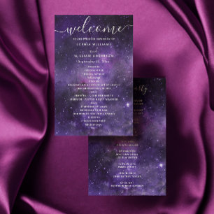 Romantic Space Wedding Program Celestial Galaxy