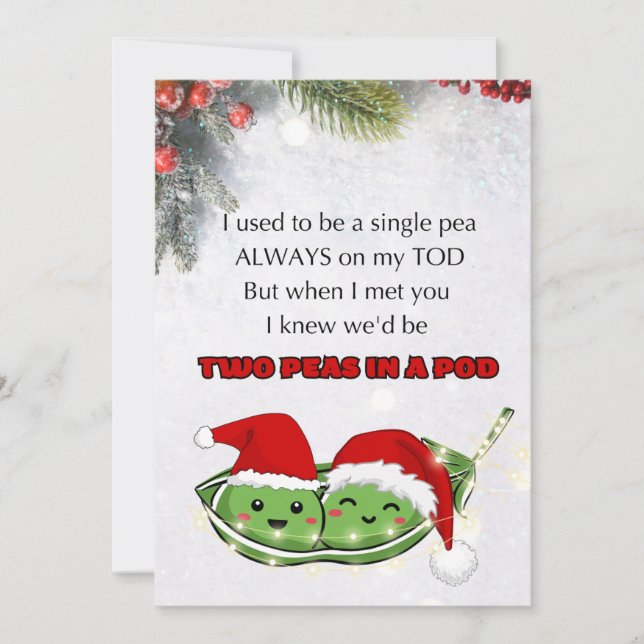 Romantic Spouse Merry Christmas Greeting Card  (Front)