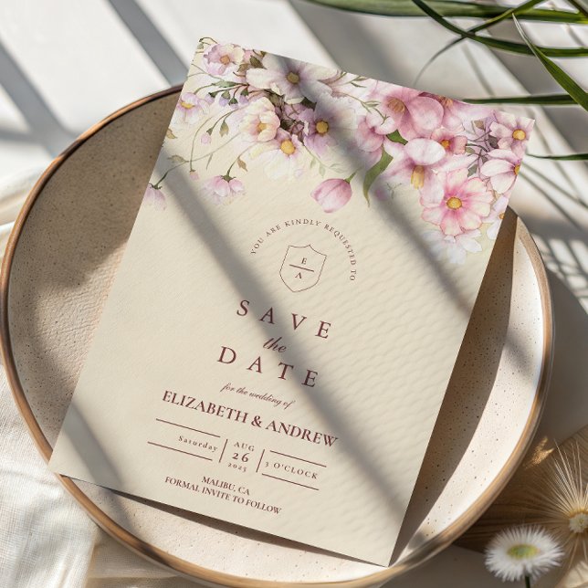 Romantic Spring Blossom Wedding Save The Date (Creator Uploaded)