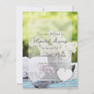 Romantic Spring Flower Floral Lilac Bridal Shower Invitation