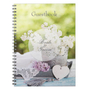 Romantic Spring Flower Floral Lilac guest book