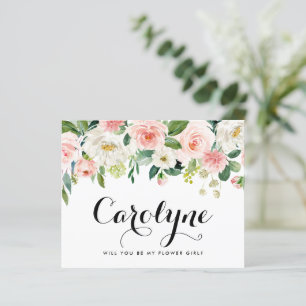 Romantic Spring Flowers Will You Be My Flower Girl