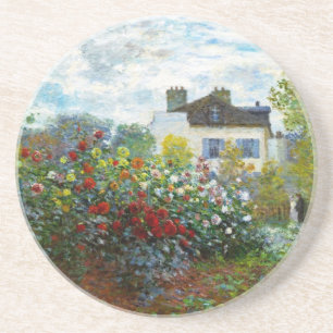 Romantic Spring Wedding Vintage Monet Garden Coaster