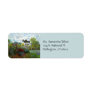 Romantic Spring Wedding Vintage Monet Garden Return Address Label
