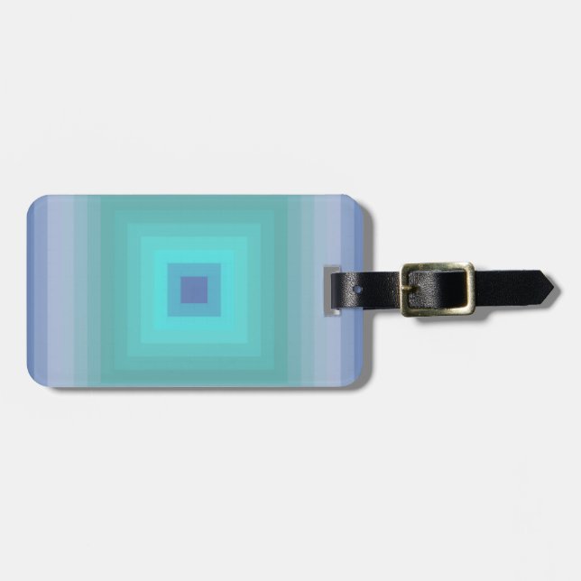 Romantic Squares Luggage Tag (Front Horizontal)