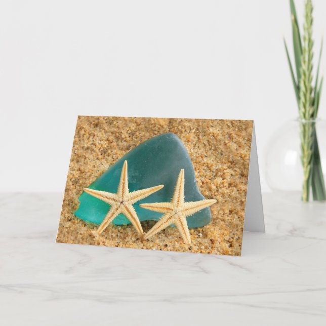 Romantic Starfish Anniversary Card (Front)