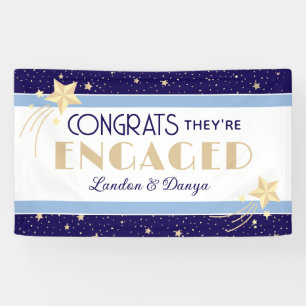 Romantic, Starry Custom Engagement Banner