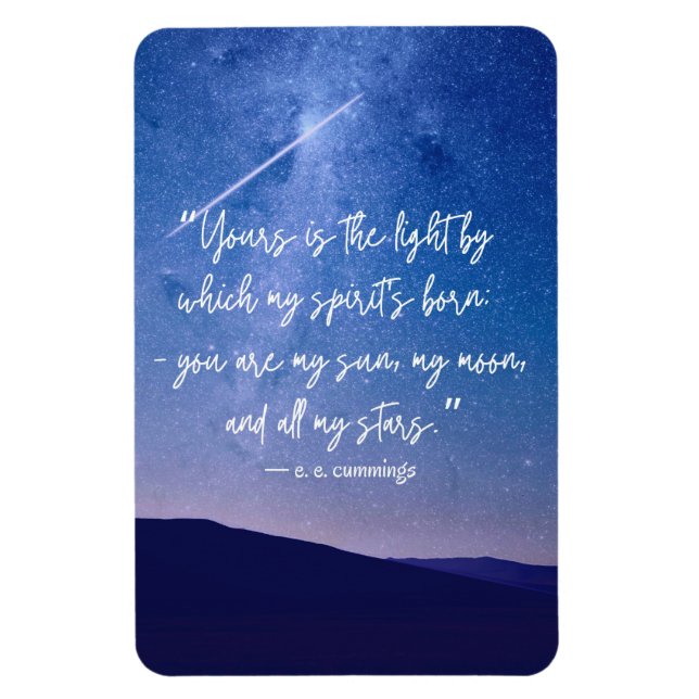 Romantic Stars Cummings Quote Magnet (Vertical)