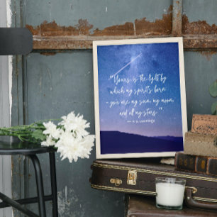 Romantic Stars Cummings Quote Poster