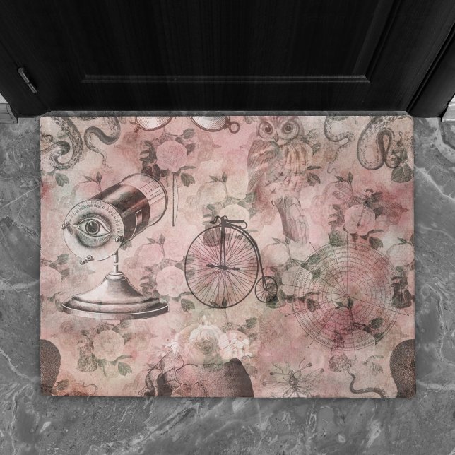 Romantic Steampunk | Antique Vintage Ephemera Doormat (Creator Uploaded)