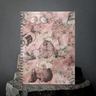 Romantic Steampunk   Antique Vintage Ephemera Notebook